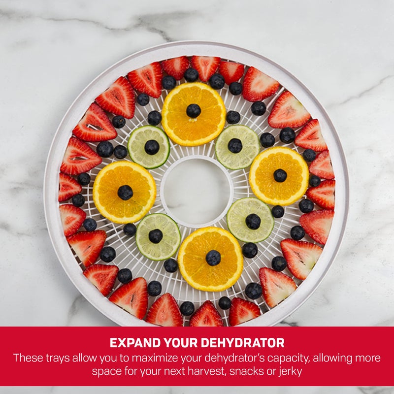 NESCO TR-2 White Plastic Round 15 1/2" Add-A-Trays, to fit 1000 Series Food Dehydrators, 2 Pack - Image 2