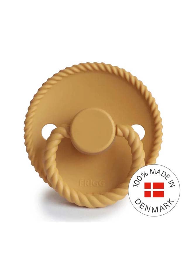 FRIGG Rope Silicone Baby Pacifier 0-6M 1-Pack Honey Gold - Size 1