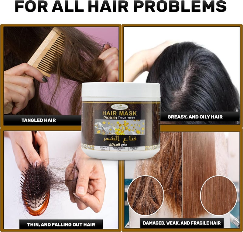 ECOLYTE+ قناع الشعر لا باريسيين - علاج بروتين للشعر التالف، 500 جرام - Image 5