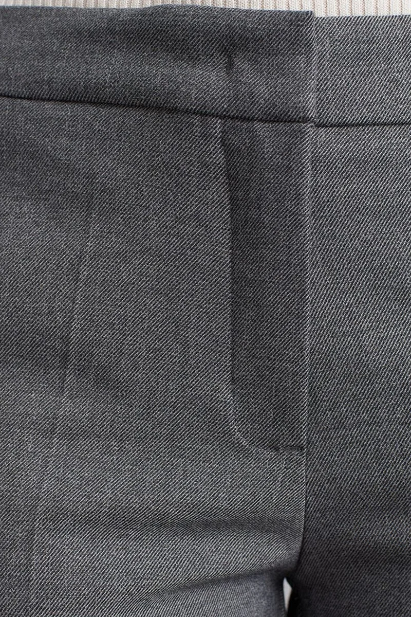 Dilvin Charcoal Grey DILVIN Low-waist Straight-leg Crepe Trousers for Women | Best Price UAE