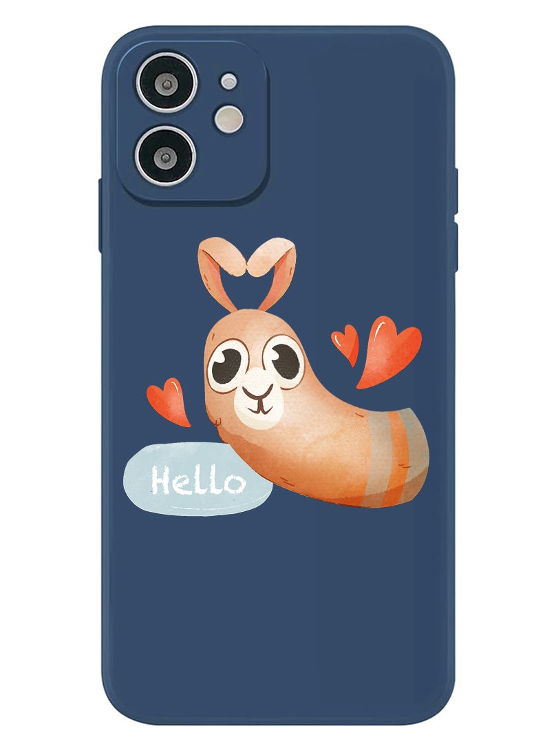 Theodor Protective Slim Fit Case Liquid Silicone Cover with Full Body Protection Anti-Scratch Shockproof Case For iPhone 12 Blue  - Hello Camel - Image 1