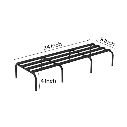 WonderStand ARMADA Heavy-duty Plant Stands (Set of 2) Rectangular Plant Stand for Balcony Metal Plant Stand for Living Room with 7 Layer Coating (Rectangle Black) - Image 5