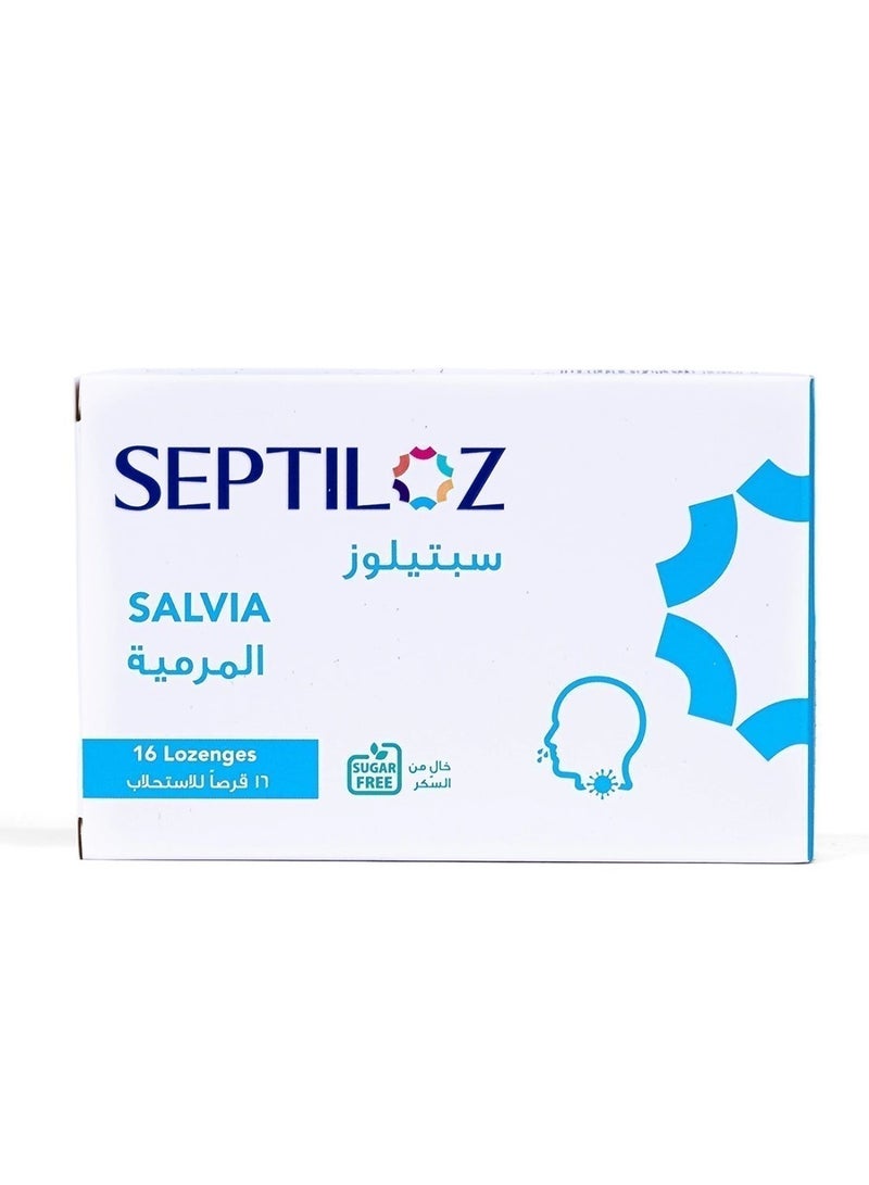 Septiloz Salvia Herbal Lozenges Sugar Free - Voice & Throat Care - 16 Count - Image 2