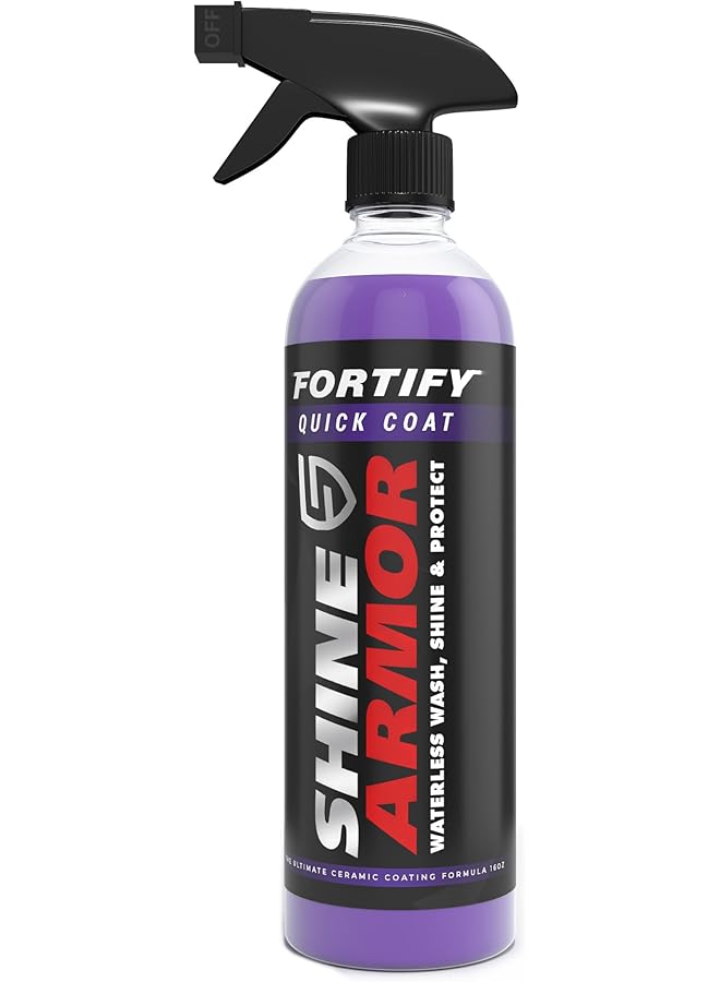 Shine Armor Fortify Quick Coat ââ‚¬â€œ Ceramic Coating - Car Wax Spray - Waterless Car Wash & Wax - Hydrophobic Top Coat Polish & Polymer Paint Sealant Protection
