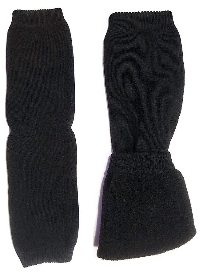 Missby® Unisex Black Woolen Thermal Warm Elastic Knee Support Leg Warmer & Winter Protector Knee Cap (Pack of 3 Pairs) - Image 3