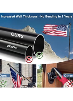 Bluejw Ramadan Flag National Day Flagpole Suitable For 2X3, 3X5, 4X6FT Flag Heavy Garden Flagpole Outdoor Or Outdoor Wall-Mounted Flagpole For Street Games  - Image 4