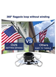 Bluejw Ramadan Flag National Day Flagpole Suitable For 2X3, 3X5, 4X6FT Flag Heavy Garden Flagpole Outdoor Or Outdoor Wall-Mounted Flagpole For Street Games  - Image 5