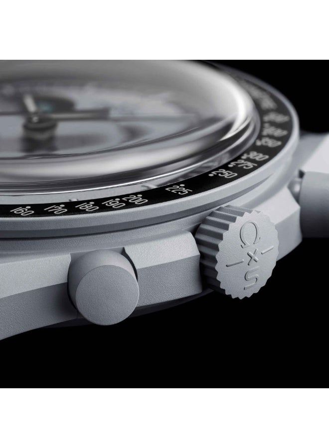 Swatch مون سواتش بيوسيراميك مهمة إلى الأرض فيز SO33M700 - 42 مم - رمادي/أسود - Image 2