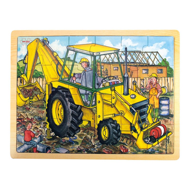 BIGJIGS 24 Piece Puzzle Tray - Digger Bj743