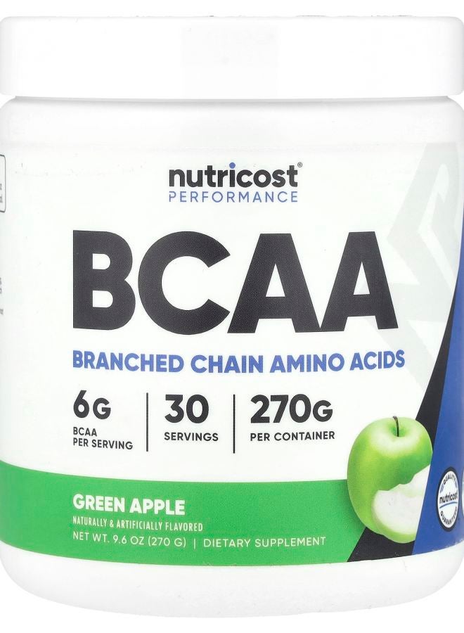 Nutricost Performance BCAA Green Apple  9.6 oz (270 g)