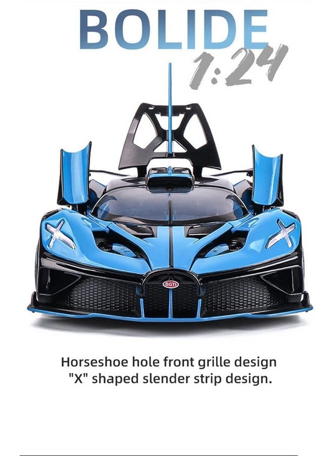 Magicwand 1:24 Scale Die-Cast Bugattti Bolide【Colors As Per Stock】【Large】 with 4 Openable Doors,Pull Back Action,Lights,Music & Working Horn & Smoke【Pack of 1】 - Image 5
