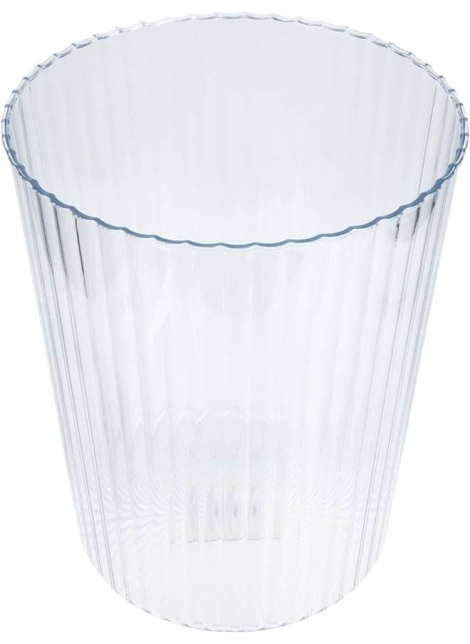 Generic Plastic Buckets 1 PC Round Plastic Waste Basket Clear Trash Can  - Image 1