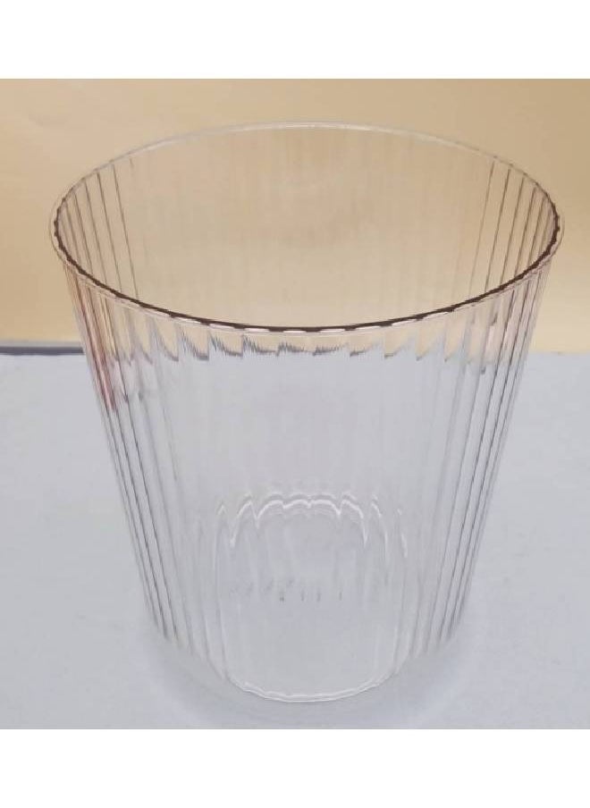 Generic Plastic Buckets 1 PC Round Plastic Waste Basket Clear Trash Can  - Image 2