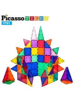 PicassoTiles Picasso Magnetic 3D Blocks 61-Pieces | Magnetic Tiles | Building Blocks | Educational Toy Set | Construction Building Kit for Child Brain Development  - Image 4