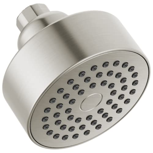 Delta Faucet Modern 3.5-inch Single-Spray Shower Head, Brushed Nickel Round Shower Head, High Pressure Shower Head, 1.75 GPM Flow Rate, Stainless RP101842SS - Image 1