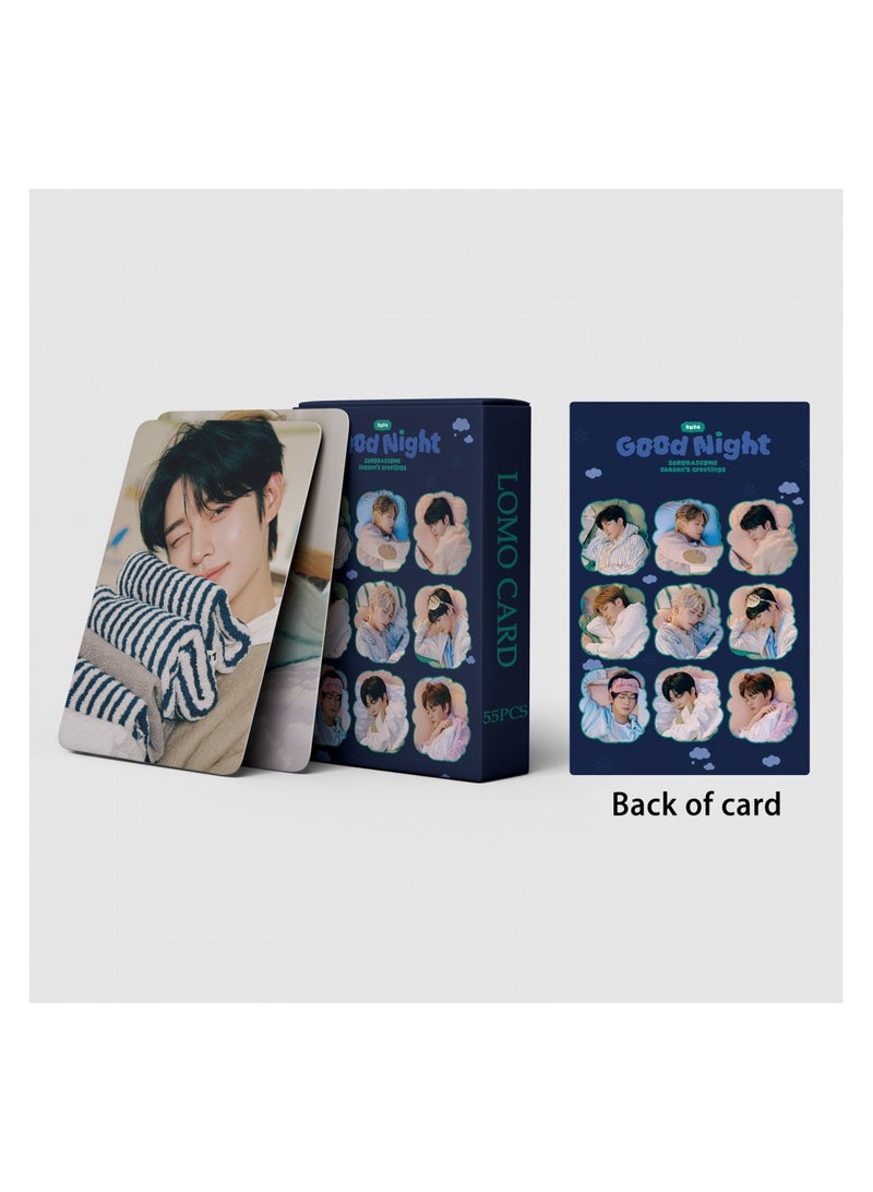NIBEMINENT 55 Pcs Kpop ZB1 ZEROBASEONE GOOD NIGHT Lomo Cards Card For Fans Collection Gifts - Image 3