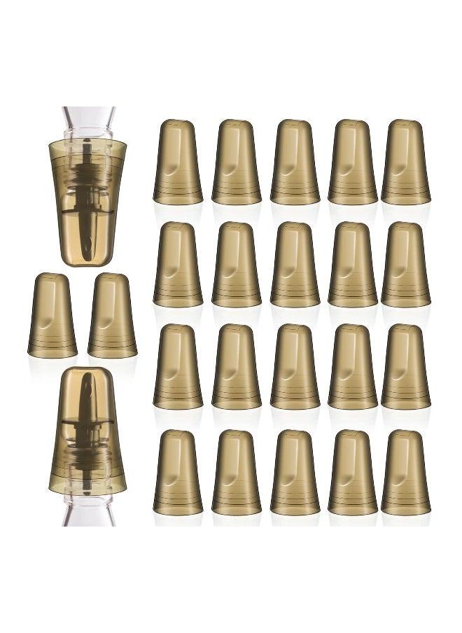 Generic 24 Pcs Pour Spout Caps, Universal Plastic Bottle Spout Dust Caps, Bottle Caps Translucent Plastic Dust Caps - 1.77×2.95 inches  - Image 1