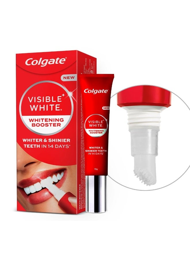 كولجيت جل معزز للتبييض فيزيبل وايت من كولجيت (13 جم)، علاج تبييض الأسنان يُترك على الأسنان باستخدام تقنية الأكسجين النشط، يبيض الأسنان في 14 يومًا، يزيل البقع ويفتح الأسنان، مبيض أسنان آمن على المينا - Image 1