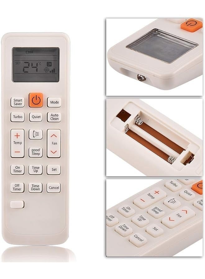 erorex Replacement Remote Control for Wall-Mounted Air Conditioner – White - Image 2