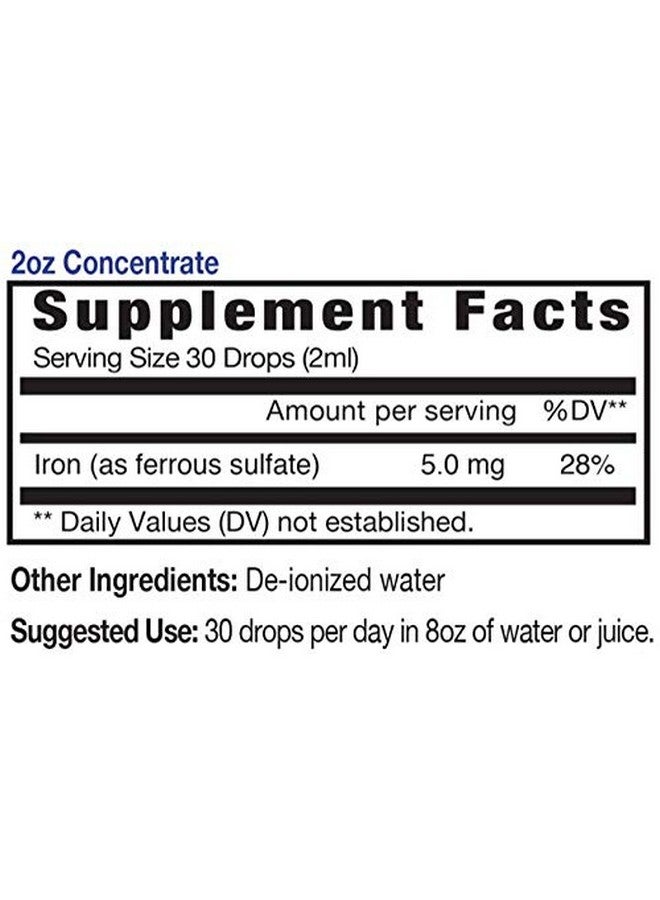 Eidon Ionic Minerals Eidon Iron Liquid Concentrate - Liquid Iron Supplement for Women & Men, Vegan Ferrous Sulfate Iron Drops for Adults & Kids, Natural, High Potency, Gluten Free - 2 Fl Oz Bottle with Dropper (Pack of 1) - Image 2