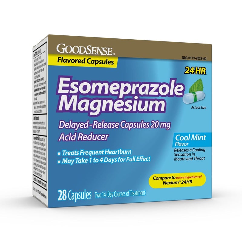 GoodSense Esomeprazole Magnesium DelayedRelease Capsules 20 mg Acid Reducer Cool Mint 28 Count - Image 1