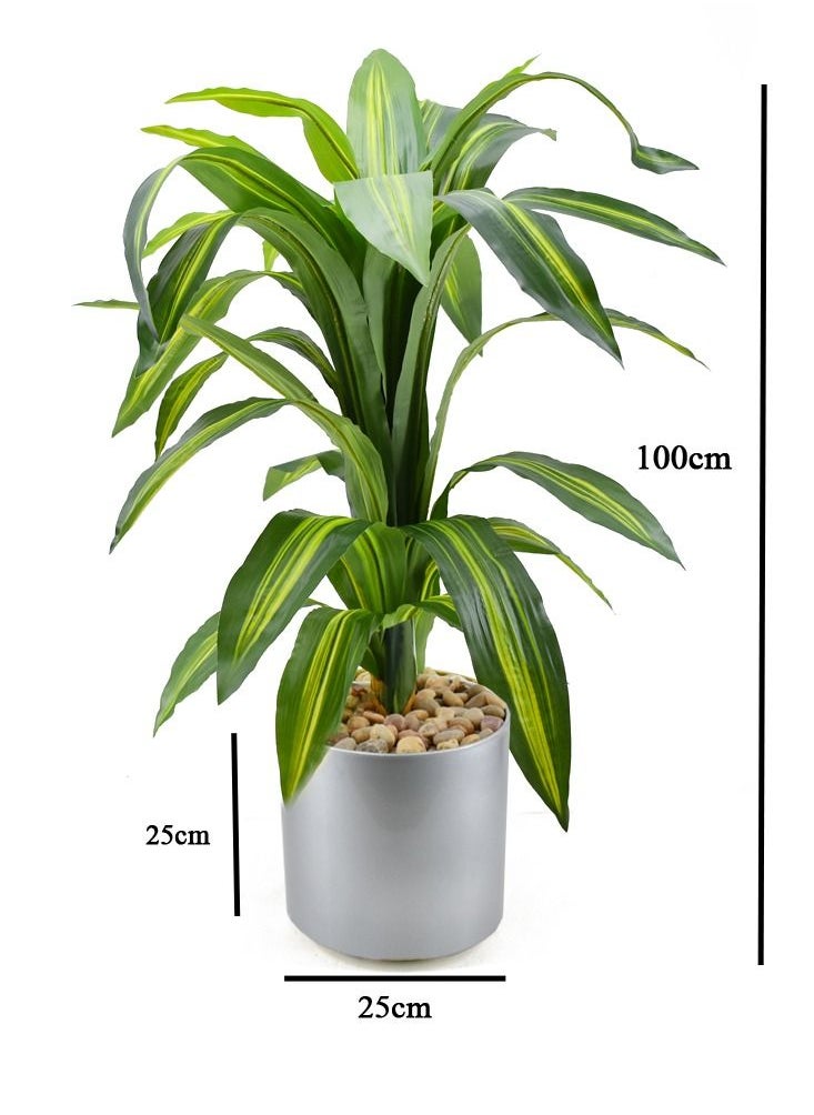 DRAMA HOME Artificial Tree Green/Selver 100cm  - Image 2