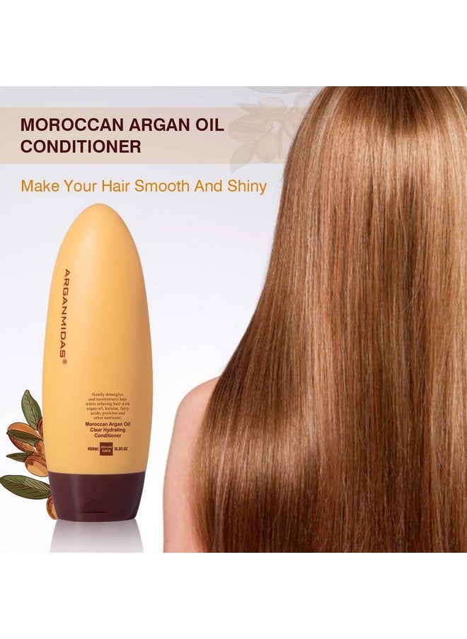 Arganmidas - Hair Conditioner, 15.3 Fl Oz Sulfate-Free Conditioner Intensely Smooth And Clear Hydrating Hair Conditioner, Argan Oil Daily Moisture Deep Conditioner For Color Treated Hair, Effectively Repair Dry Damaged And Frizzy Hair - Image 1