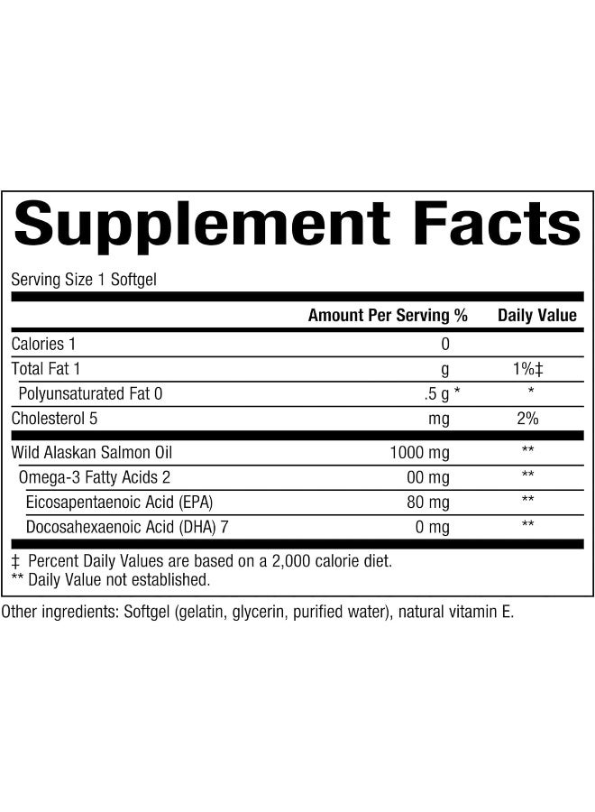 natural Factors Wild Alaskan Salmon Fish Oil 1000Mg, Omega-3 Epa & Dha 150Mg  - Image 2