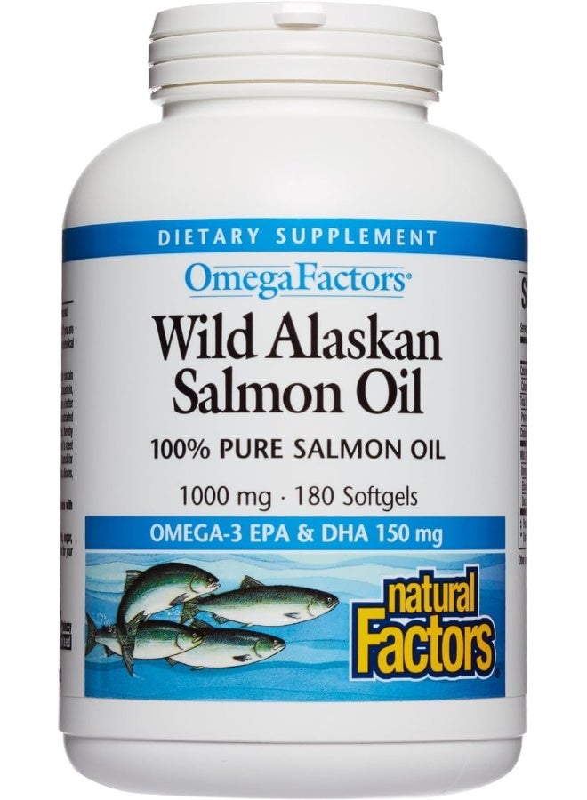 natural Factors Wild Alaskan Salmon Fish Oil 1000Mg, Omega-3 Epa & Dha 150Mg  - Image 1