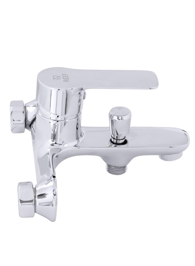 REEF Poppy Fiona Shower Mixer – Polished Chrome Finish | Single-Lever Bathtub Faucet | Water-Saving Soft Flow - Image 2