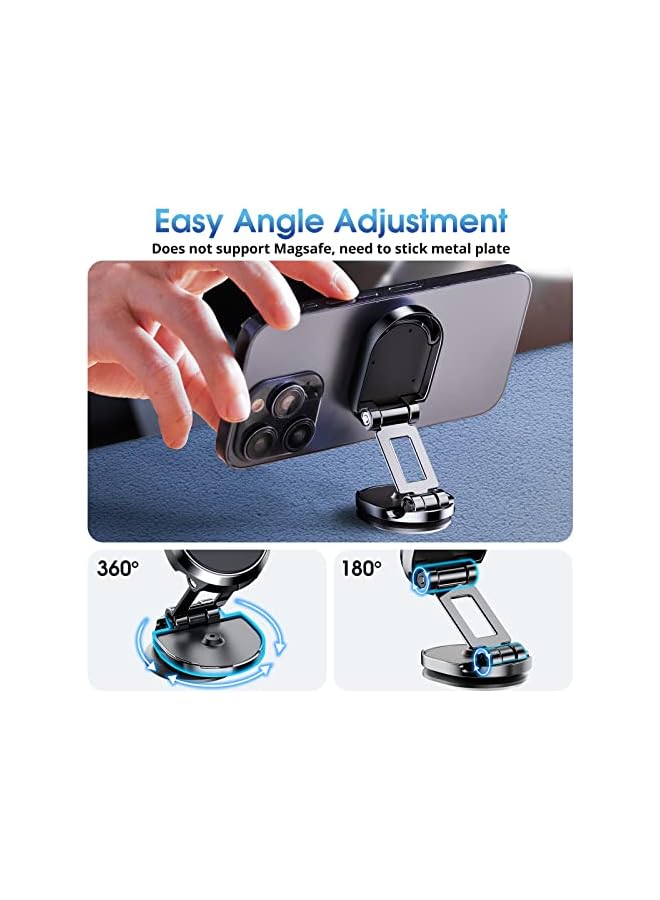 Green Tiger 2-in-1 Alloy Folding Magnetic Car Phone Mount, Super Strong Magnet, 360° Rotation, Universal for All Phones - Image 5