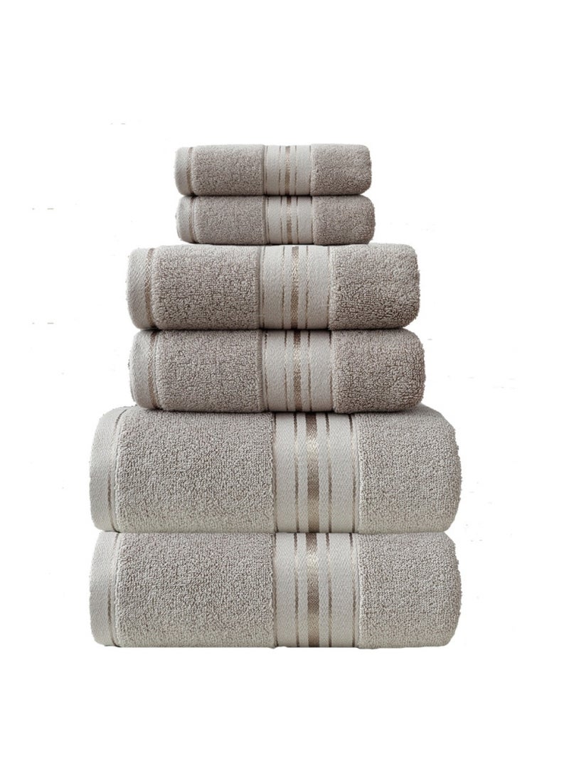 Huitich 8-Piece Cotton Towel Set Khaki  - Image 1