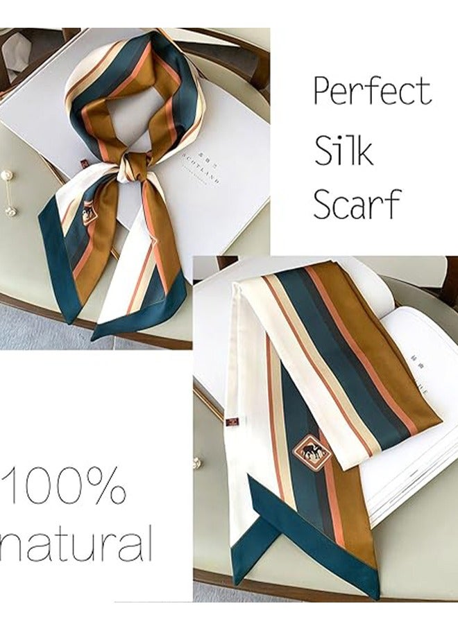 Women's Elegant Silk Scarf – Long Skinny Printed Fashion Accessory - Image 5