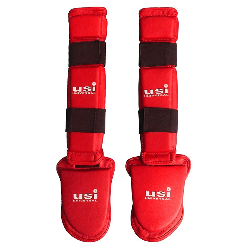 USI UNIVERSAL SHIN Pads with Instep (850) (M, Red) - Image 3