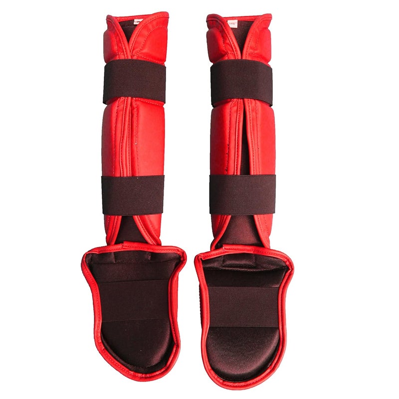 USI UNIVERSAL SHIN Pads with Instep (850) (M, Red) - Image 2