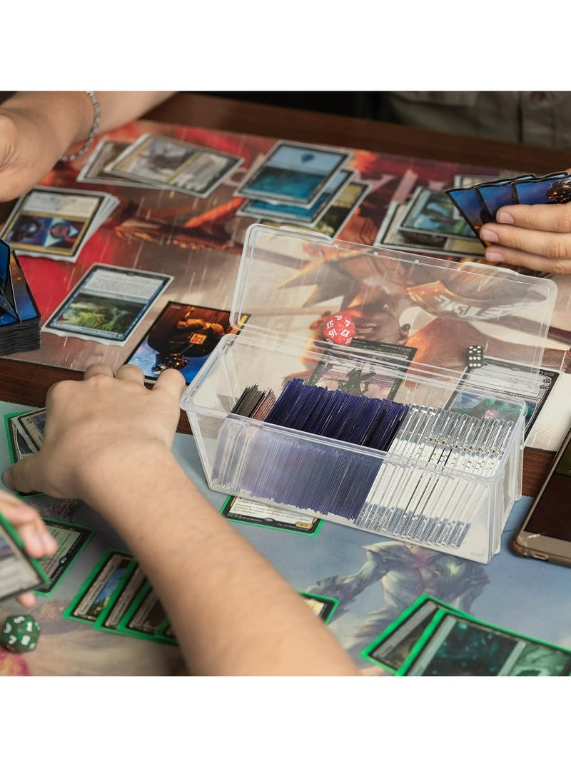 Oasisgalore MTG-Compatible Plastic Trading Card Box, Holds 1100+ Cards, for Baseball/Football/Pokemon Cards. - Image 4