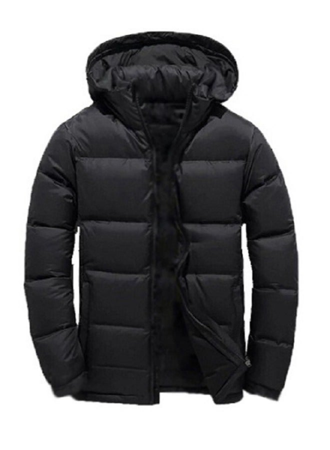 general Winter Puffer Down Jacket Long Sleeve Zipper with Removable Hood - Image 1