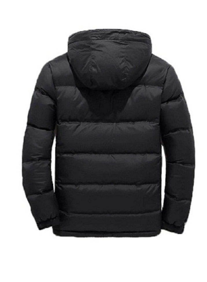 general Winter Puffer Down Jacket Long Sleeve Zipper with Removable Hood - Image 2