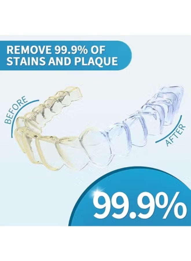 أبترين 36pcs حافظ تنظيف أقراص تنظيف الأسنان أقراص لأجهزة طب الأسنان ومنظف حرس الفم الليلي يزيل الروائح البقع لوحة - Image 1