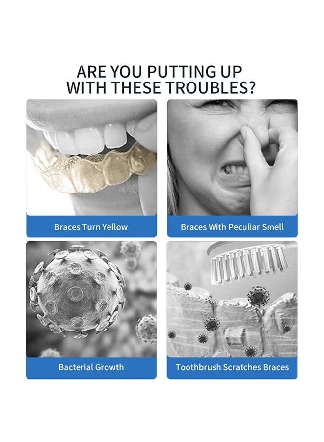 أبترين 36pcs حافظ تنظيف أقراص تنظيف الأسنان أقراص لأجهزة طب الأسنان ومنظف حرس الفم الليلي يزيل الروائح البقع لوحة - Image 3