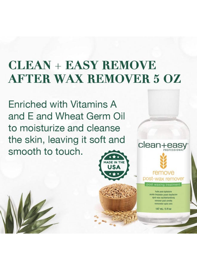 Clean + Easy Clean + Easy Remove - After Wax Remover for the Skin with Wheat Germ Oil, Post Waxing Cleanser, 5 oz  - Image 4