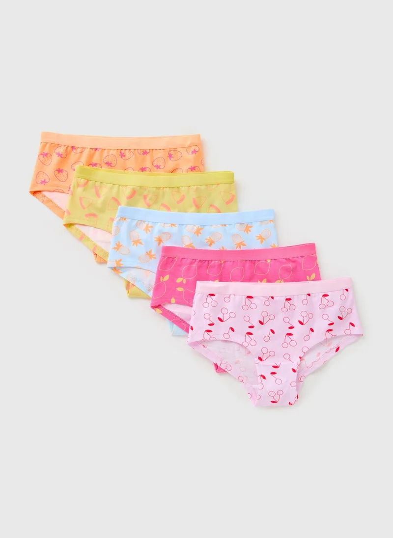 Matalan 5 Pack Girls Multicolour Fruit Knickers