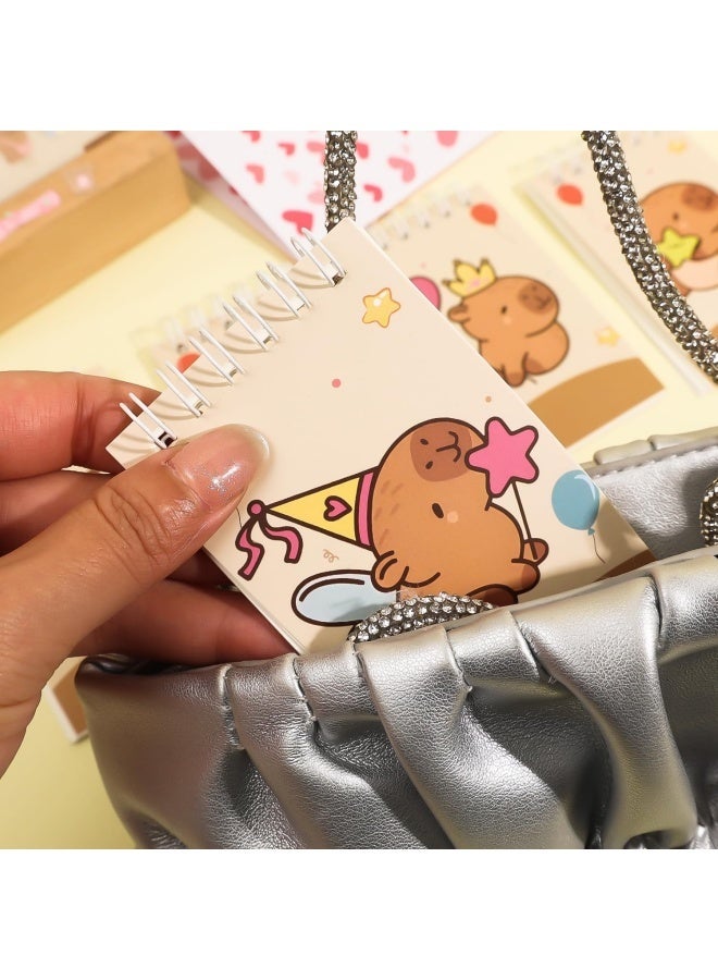 10 PCS Mini Cartoon Capibara Notebooks Portable Pocket Notebook for Gifts and Office Rewards College Ruled 24 Pages/Pcck (Random Style, 10x6cm) - Image 4
