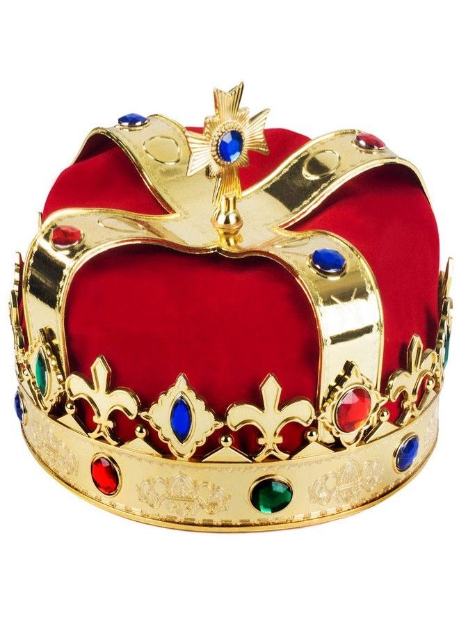 Funny Party Hats - Royal Jeweled King Crown Costume Accessory (3 Pack) - Image 1