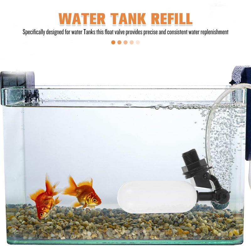 Automatic Shut Off Float Valve Plastic Mini Ball For Water Tanks Livestock Aquaculture Black - Image 4