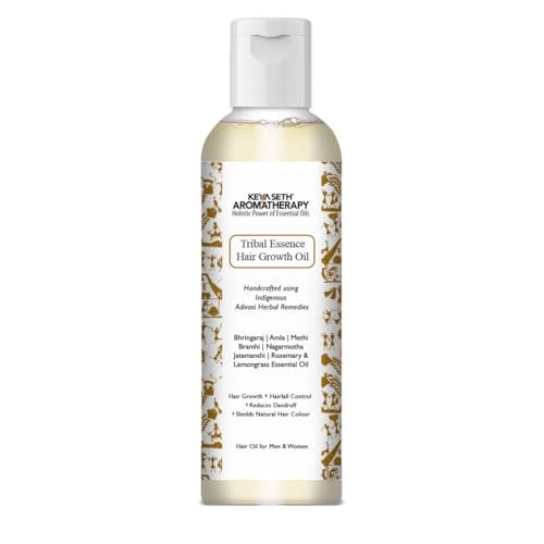 KEYA SETH AROMATHERAPY, DEVICE OF DROP KEYA SETH AROMATHERAPY Tribal Essence Hair Growth Oil, Adivasi Herbal Hair Oil, Bhringraj, Amla, Methi, Rosemary, Reduces Dandruff for Men & Women 100ml - Image 1