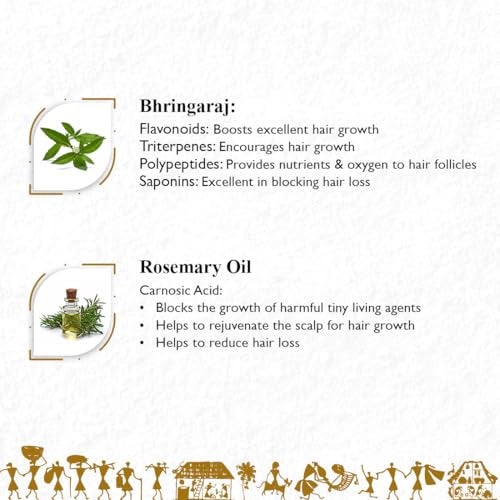 KEYA SETH AROMATHERAPY, DEVICE OF DROP KEYA SETH AROMATHERAPY Tribal Essence Hair Growth Oil, Adivasi Herbal Hair Oil, Bhringraj, Amla, Methi, Rosemary, Reduces Dandruff for Men & Women 100ml - Image 3