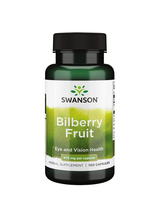 SWANSON Bilberry Fruit 470 Milligrams 100 Capsules - Image 1