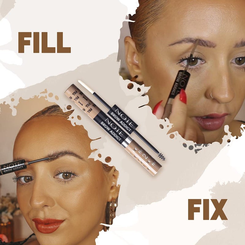 NOTE COSMETIQUE Cosmetic Note Eyebrow Pencil Micro Brow Essentials Eyebrows Pencil Brow Fiber Mascara Ultra Precise Brush Long Hold 04 GREY BROWN - Image 5