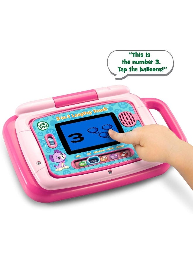 LeapFrog 2-In-1 Leaptop Touch Laptop For Kids, Educational Bilingual Toy That Converts From Laptop To Tablet, Learning Letters, Numbers, And Messages, Pink  - Image 4